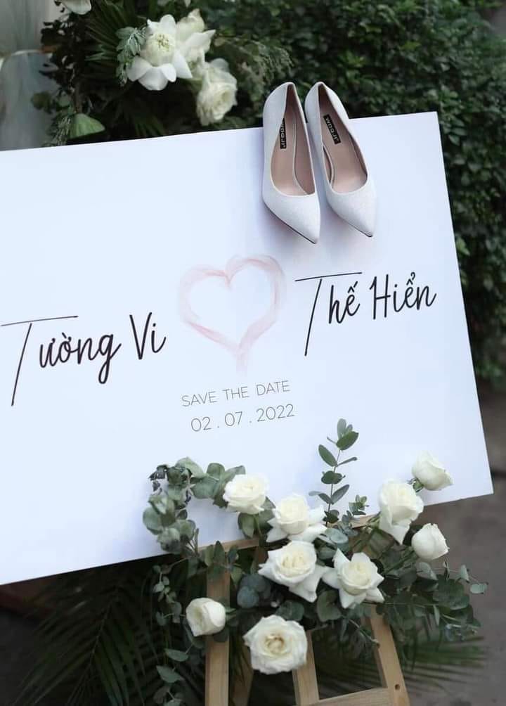 Bảng Welcome Save The Date Tường Vi Thế Hiển